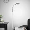 Lampa stojąca LED Lindby Milow, biała, 140 cm wysokości, włącznik nożny