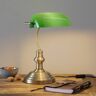 Markslöjd Klasyczna lampa stołowa Bankers 42 cm zielona