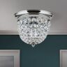 Orion Lampa sufitowa Plafond, chrom/przezroczysty, Ø 26 cm