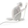 Seletti Lampa tarasowa LED Monkey Lamp, biała, siedząca