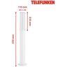 Telefunken Bristol słupek LED, 57 cm, biały