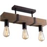 Eco-Light Lampa sufitowa Texas z drewna antycznego 3-pkt.