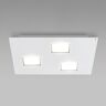 Fabbian Quarter – lampa sufitowa LED, biała, 3 LED