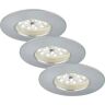 Briloner Oprawa wpuszczana LED Attach Dim, IP44, Set of 3, aluminium