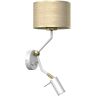 Eko-Light Kinkiet Marshall White / Rattan 1xe27 + 1x Mini Gu10