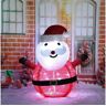 Elkuaie Personagens de Luz de Natal Decoração de Natal Leve Papai Noel Boneco de Neve Personagem de Pinguim com Led