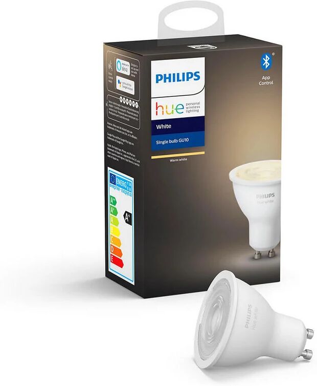 Philips hue white lâmpada led gu10 5.2w branca quente