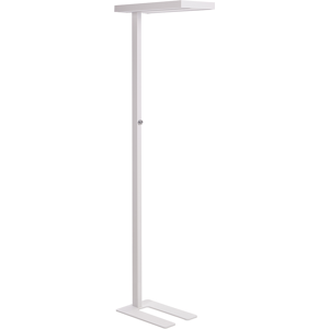 Beliani LED-golvlampa Vit Aluminium 197 cm Höjd Knopp Strömbrytare Dimning Modern Industriell Belysning Hemmakontor