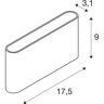 SLV Oval utomhusvägglampa upp/ned CCT 17,5 cm vit