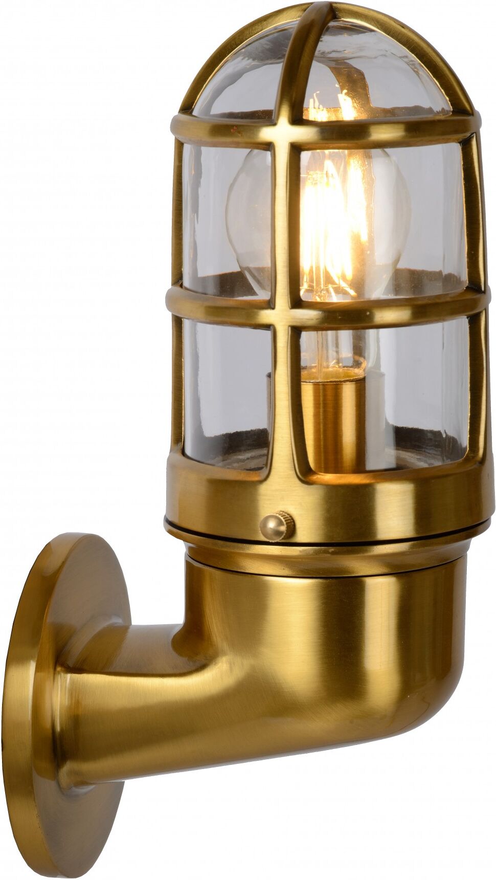 Lucide 11892/01/02 nástenná vonkajšia lampa Dudley 1x40W   E27   IP65 - mosadzná, stmievateľná