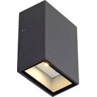 SLV QUAD 1, wall light, LED, 3000K, IP44, square, anthracite, 4.6W - Floor, wall and ceiling lights (outdoor)