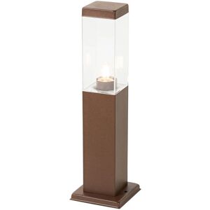 QAZQA Modern outdoor lamp post rust brown 45 cm - Malios