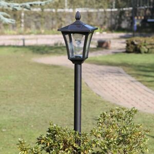 Festive Lights - 1.2m Solar Power Traditional led Lamp Post Light Outdoor Garden Pathway Drive Patio Decoration - Warm White