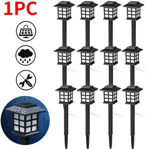 Happy6 1PC Square LED Solar Pathway Lights Lawn Lamp Outdoor Solar Lamp Decoration for Garden Yard Patio