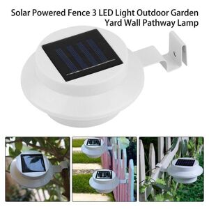 Love Home&Kitchen 3 LED Solar Powered Fence Gutter Light Outdoor Garden Wall Lobby Pathway Lamp Solar Panel Path Fence