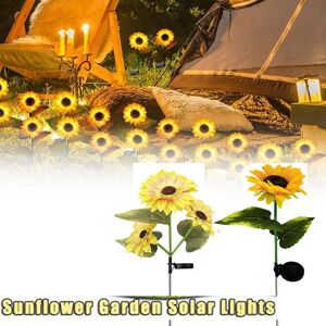 Simple Home 3 Head LED Solar Sunflower Waterproof LED Lights For Home Garden Patio Lawn Backyard Pathway Decoration