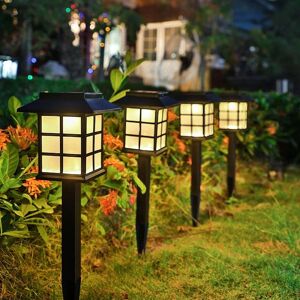 SHIJIN Light 1/2/4/6/8pcs led Solar Pathway Lights Waterproof Outdoor Solar Lawn Lights for Garden Landscape Path Yard Patio Driveway Walkway