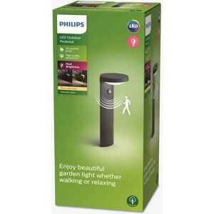 Philips LED Tyla 9W Outdoor Pedestal Light with PIR, Warm White - Anthracite - Unisex