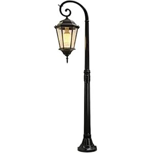 Wadrbsw Lamp Post Lights Outdoor, Outdoor Lamp Post Light Birdcage, Garden Path Landscape Lights,Die-cast Aluminum Pole + Thick Glass lampshade, Waterproof,Pathway Lights for Garden, Lawn,Yard,Street,Front or