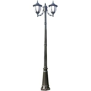 Wadrbsw Lamp Post Lights Outdoor, 320cm 2-Head LED Old Fashioned Lamp Post,Terrace Street Light,Die-cast Aluminum, Acrylic lampshade,for Landscape Garden Yard Pathway Driveway Patio Light,B,230cm (B 320cm) To