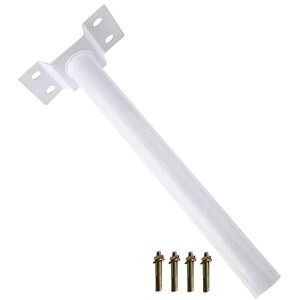 BESTonZON 1 Set Solar Light Supply Christmas Lamp Post Outdoor Street Lamp Mount Outdoor Light Mounting Pole Christmas Light Pole Street Lamp Support Arm Flag Pole Metal Lamp Lamps White