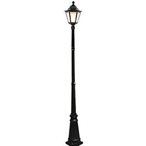 Wadrbsw Lamp Post Lights Outdoor, Retro Outdoor Street Lamp Post Lighting Traditional Victoria Stone Night Pillar Lantern Exterior Garden Fence Light Vintage Weatherproof Lawn Column Lamp E27 (Color : Black,