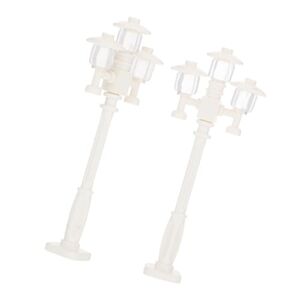 TEHAUX 2pcs Simulation Street Light Signal Light Toys Interesting Pathway Lights Outdoor Playset Mini Pathway Lights Outdoor Decor Models Road Light Toys Plastic Small Particles Decorate