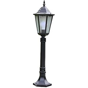 Wadrbsw Lamp Post Lights Outdoor, 80cm Outdoor Street Light,Vintage Street Post Light Black,Aluminum + Patterned Glass, Waterproof IP55,Landscape Lighting,Waterproof Street Light for Backyard, Garden, Drivewa