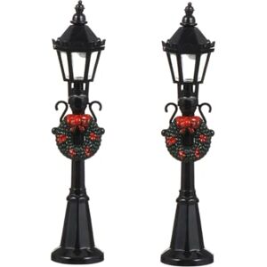 SAFIGLE 4 Pcs Street Light Model Dollhouse Miniatures Mini Garden Pathway Lights Model Garden Drainage Grates Home Decoration Mini Street Lights Black Trim Standing Lamp Train Plastic Ob11