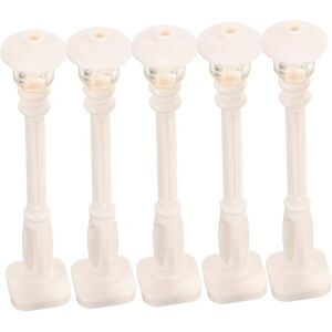 DIYEAH 5pcs Simulation Street Light Post Lamp Miniature Plastic