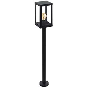 EGLO Alamonte 1 Outdoor Lamppost, Black Glavanized Steel and Clear Glass Driveway Light, Electric Garden Lighting, E27 Socket, IP44