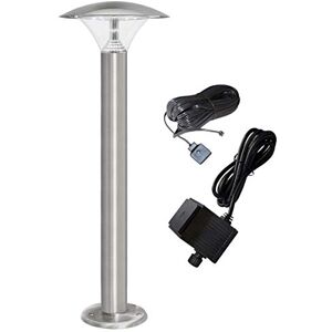 Long Life Lamp Company LED Bollard Modern Stainless Steel Garden Lamp Post Cool White Light with 12v Transformer ZLC047CW