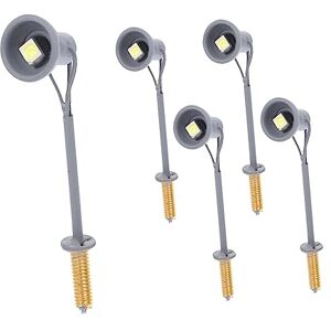 HEMOTON 5pcs Model Landscape Spotlight The Sand Table Reflector Lamp Train Landscape Street Lamps Simulation Spotlight Micro Landscape Light Decor Micro Landscape Lamp Shine Abs Lighting