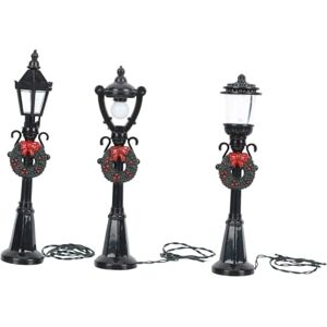 ibasenice 3pcs Black Street Lamp Decoration Mini Solar Street Light Street Lights Miniature Dollhouse Accessories Mini Pathway Lamp Black Trim Mini Street Lamp Model Sand Table Ornaments Abs