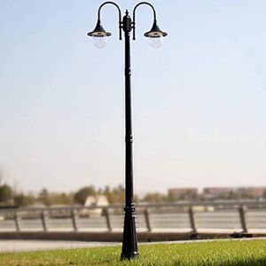 WZLMZ Lamp Post Lights Outdoor,90.55in Garden Pillar Post Light Aluminum Exterior Path Pillar Lamp Bollard Path Lamp Mains Powered Street Light IP65 Waterproof Post Light Pillar Lamp