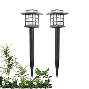 Fulenyi Solar Pathway Lights, Chinese Traditional Lantern Solar Garden Stake Lights Artificial Lights Outdoor Garden Decorative Stakes Decoration for Garden Yard Party
