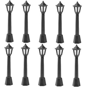 HOOTNEE 10pcs Pathway Lantern Post Outdoor Pathway Lights Gas Lantern Street Lamp Miniature Doll House Lamp Mini Street Lamp Villages Street Lamps Accessories Fairy Lights Street Light