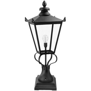 Netlighting Wilmslow 1 Light Outdoor Pedestal Lantern Black E27