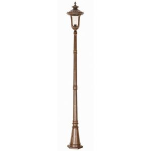 Loops Outdoor IP44 1 Bulb Lamp Post Rusty Bronze Patina LED E27 100W