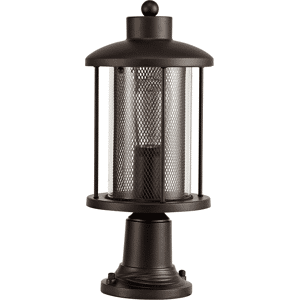 Discovery Lighting Voyager Single Light Pedestal Light in Antique Bronze Finish