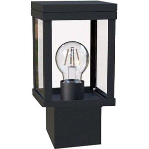 Edit Lighting Edit Keros 260 Outdoor Pedestal Light In Black Finish With Clear Glass