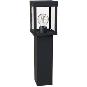 Edit Lighting Edit Keros 600 Outdoor Pedestal Light In Black Finish With Clear Glass