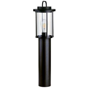 Edit Lighting Edit Kimolos Outdoor Tall Pedestal Light In Black Finish