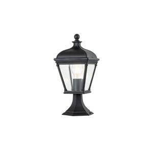 Elstead Lighting Elstead Bayview Single Light Outdoor Pedestal Light in Black with Clear Bevelled Glass