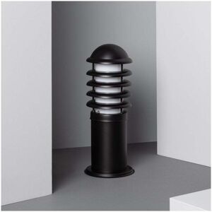 Iluzzia Guiza Single Light Outdoor Pedestal Light In Black Finish