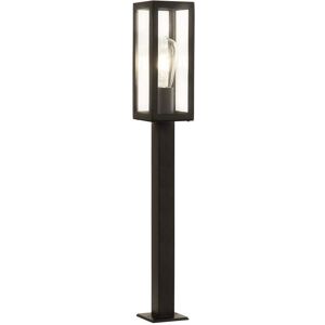 Searchlight Lighting 6441-900BK Box Single Light Outdoor Rectangle Head Large Post Light In Black Finish