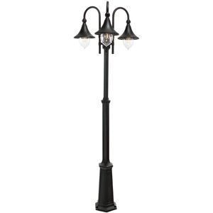 Norlys F7 BLACK Firenze 3 Light Outdoor Lamp Post Light In Black