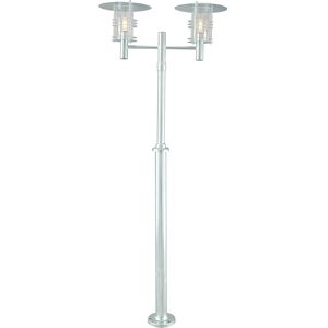 Elstead Lighting Stockholm Outdoor Twin Lamp Post Galvanised, E27