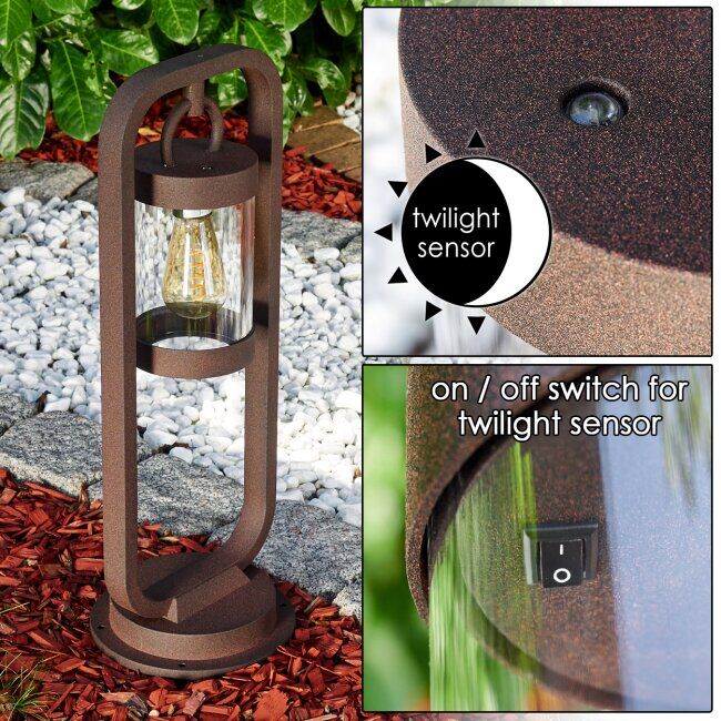 hofstein Path light Fulham rust-coloured, 1-light source - modern - outdoors - Expected delivery time: 6-10 working days