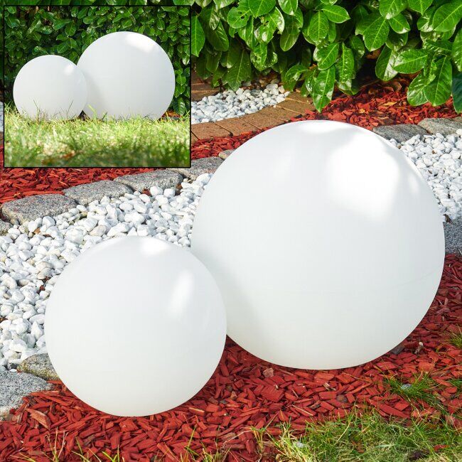 hofstein Globe light set Arslev white, 2-light sources - modern - outdoors - Expected delivery time: 6-10 working days